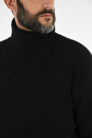 fuzzy turtle-neck sweater
