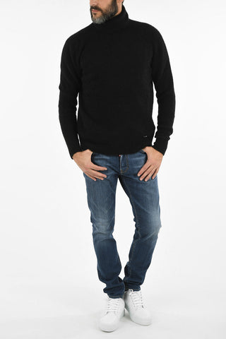 fuzzy turtle-neck sweater