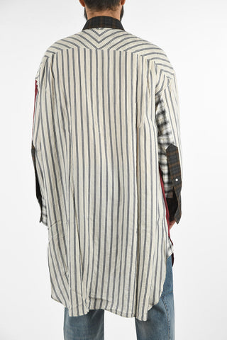 camicia Oversize a Righe e Quadri