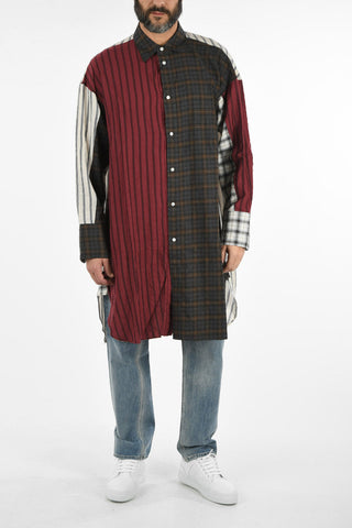 camicia Oversize a Righe e Quadri