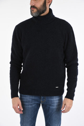 fuzzy turtle-neck sweater