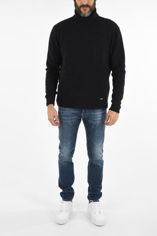 fuzzy turtle-neck sweater