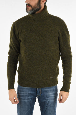 fuzzy turtle-neck sweater