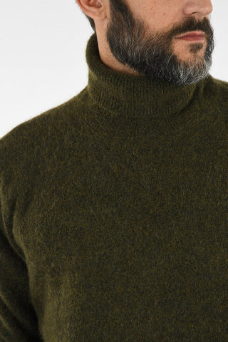 fuzzy turtle-neck sweater