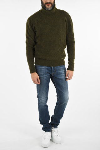fuzzy turtle-neck sweater