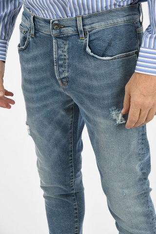 15cm stone washed DANYEL cropped skinny fit jeans