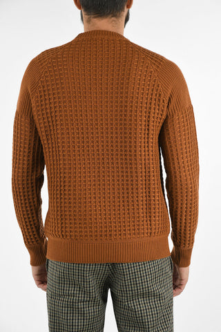 cable knit crew-neck sweater