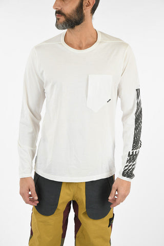 back pattern T-shirt with Breast Pocket