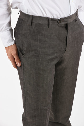 Flax Single Pleat ACADEMY Pants 7R
