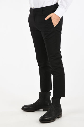 Virgin Wool Cropped Single Pleat Pants