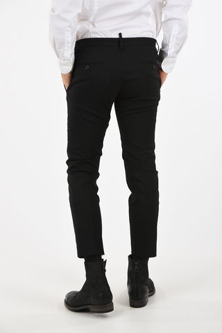 Virgin Wool Cropped Single Pleat Pants