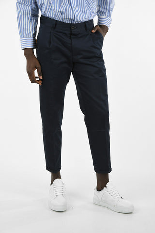 Cropped Single Pleat Pants