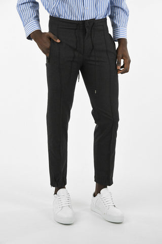 Drawstring Waist Single Pleat Pants