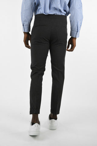 Drawstring Waist Single Pleat Pants