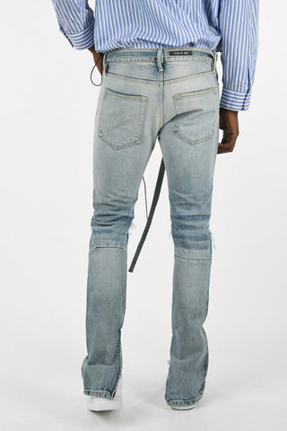 distressed jeans Zip Sulla Caviglia 15cm