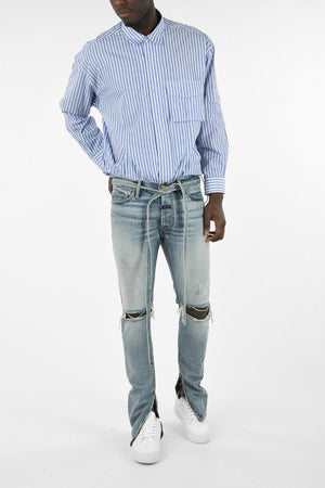 15cm distressed jeans With Zipped Ankle