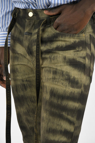 16cm Zebra-print slim fit jeans