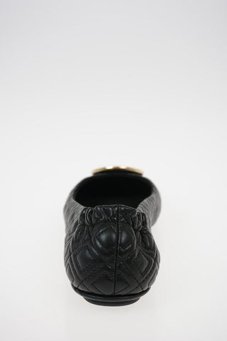 Quilted Leather Ballet Flat