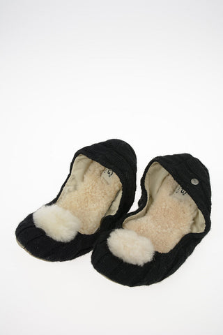 AUSTRALIA Fabric Ballet Flat with Pon Pon