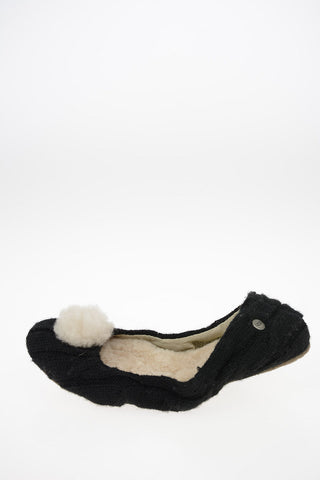 AUSTRALIA Fabric Ballet Flat with Pon Pon