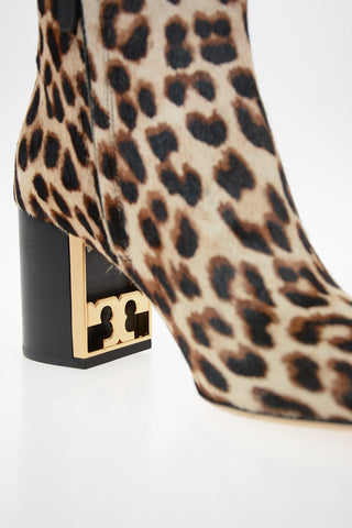 7cm Leopard Printed GIGI Ankle Boot