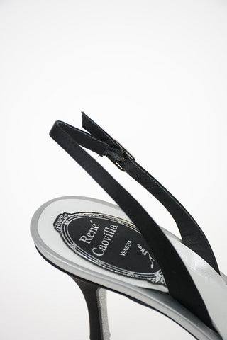 7cm Slingback SANDERELLA with Strass and Pearl