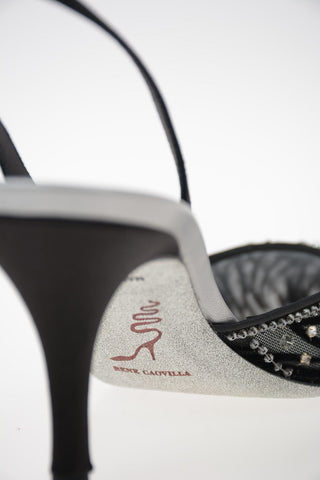 7cm Slingback SANDERELLA with Strass and Pearl