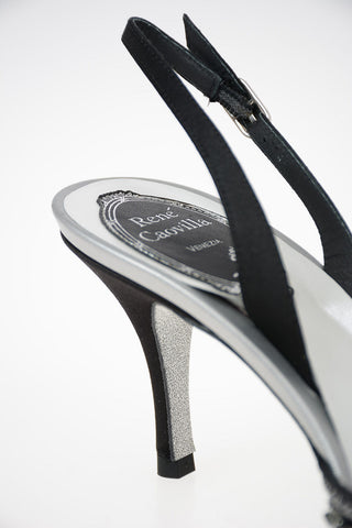7cm Slingback SANDERELLA with Strass and Pearl