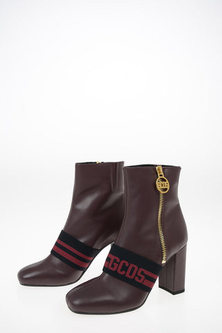 9cm Leather MAXIME Ankle Boots