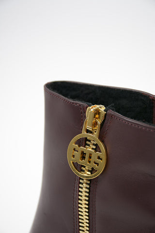9cm Leather MAXIME Ankle Boots