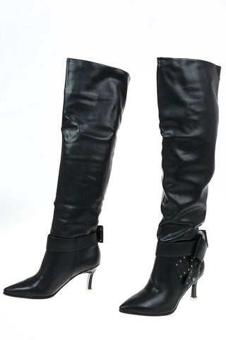 8cm Faux Leather Boots