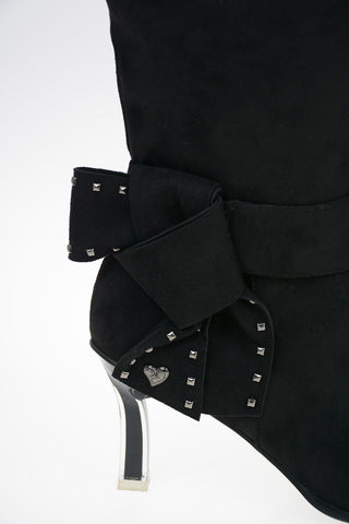 8cm Faux Suede Leather Boots