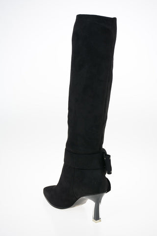 8cm Faux Suede Leather Boots