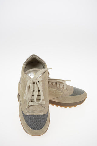 Leather Glittered Sneakers