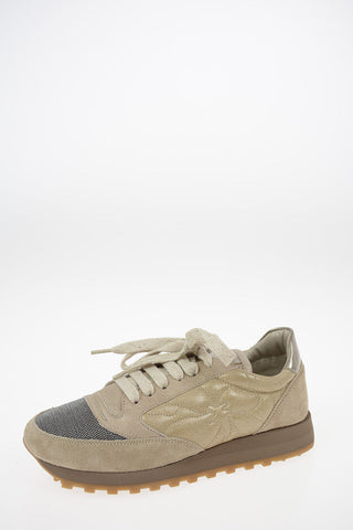 Leather Glittered Sneakers