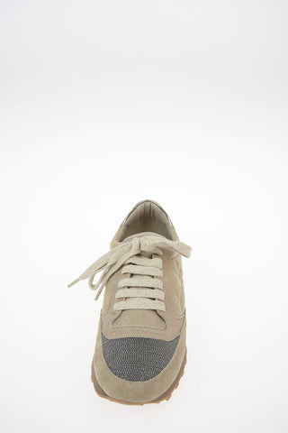 Leather Glittered Sneakers