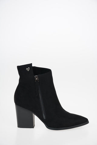 8cm Faux Suede Leather Ankle Boots