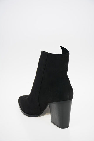 8cm Faux Suede Leather Ankle Boots