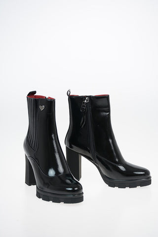 10cm Faux Leather Ankle Boot