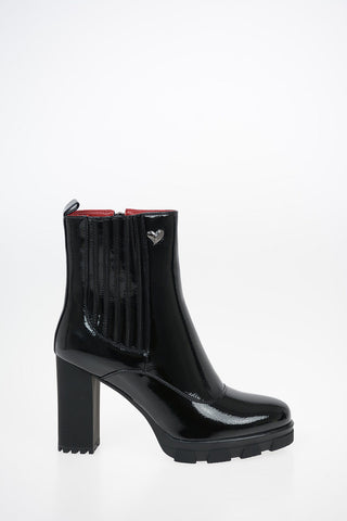 10cm Faux Leather Ankle Boot