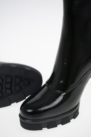 10cm Faux Leather Ankle Boot