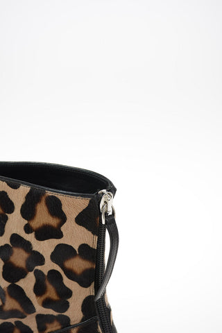 4cm Leopard Printed Ankle Boot with Bow