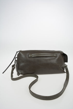 Leather BOX CLUTCH Bag DARK DUST