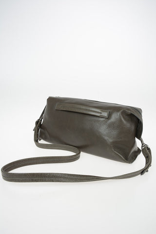 Leather BOX CLUTCH Bag DARK DUST