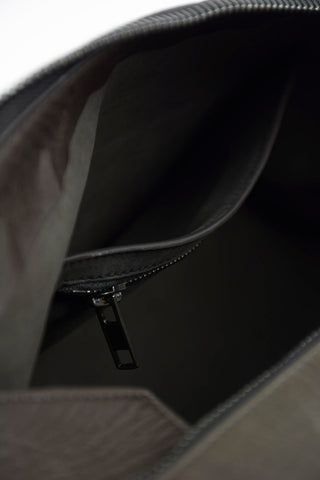 Leather BOX CLUTCH Bag DARK DUST
