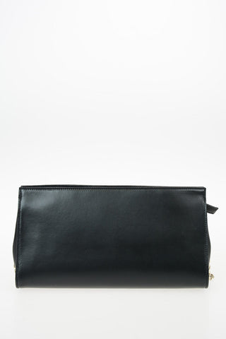 Leather Pochette with Chain