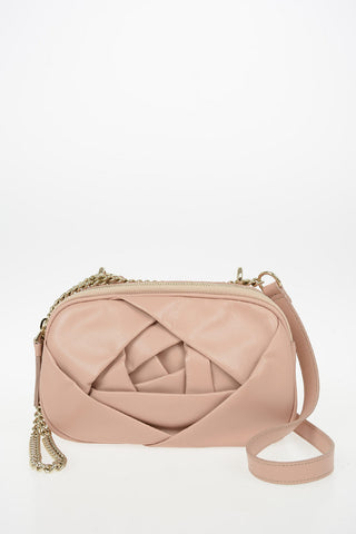 Leather Pochette with Chain