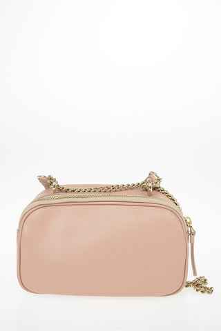 Leather Pochette with Chain