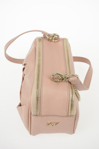 Leather Pochette with Chain