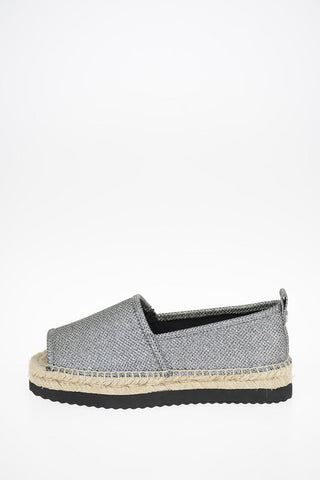 MICHAEL Glittered Fabric Peep Toe HASTINGS Espadrilles